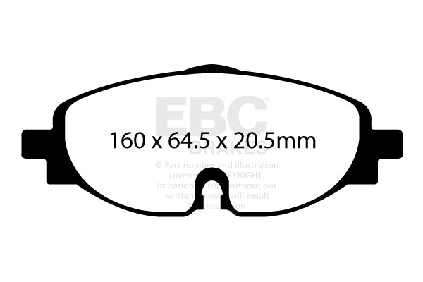 EBC Yellowstuff Brake Pads (FRONT) - Volkswagen DP42150R