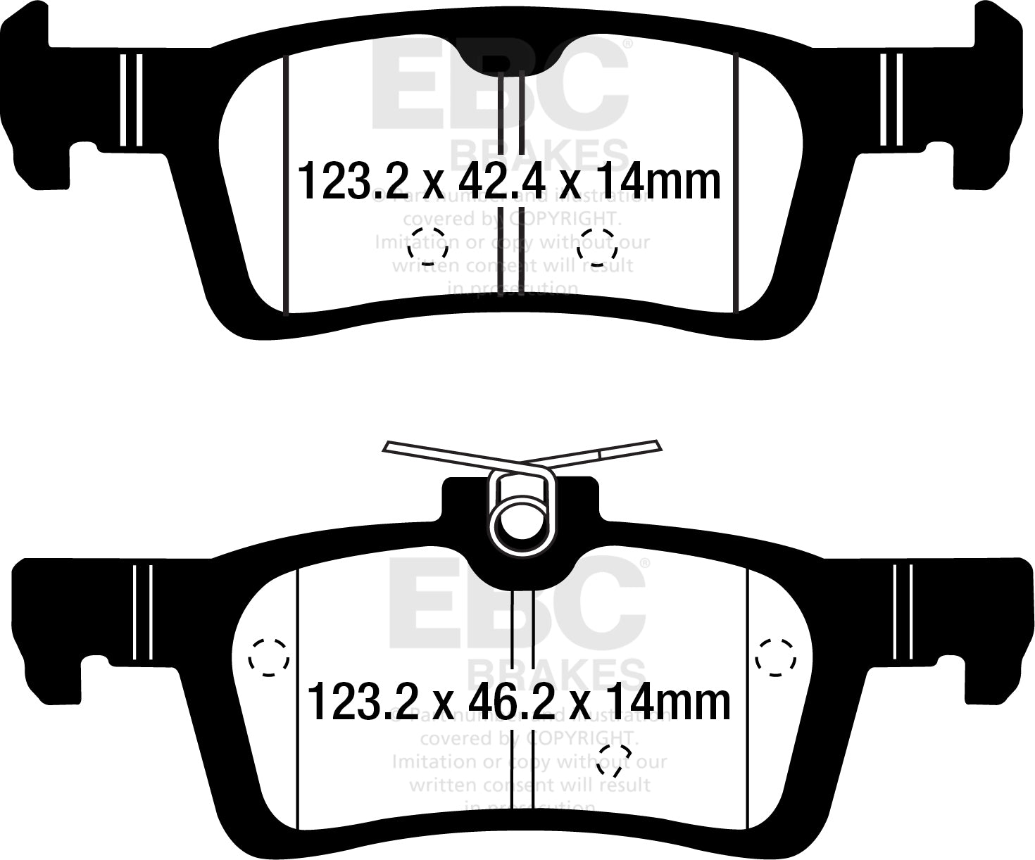 EBC Yellowstuff Brake Pads (REAR) - Ford Fiesta ST MK8