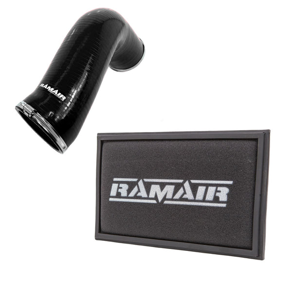 RamAir OE Replacement Panel Air Filter & Air Intake Hose (Black) - Audi S3 8V-TTS 8S-SEAT Leon Cupra 5F-VW Golf GTI-R MK7