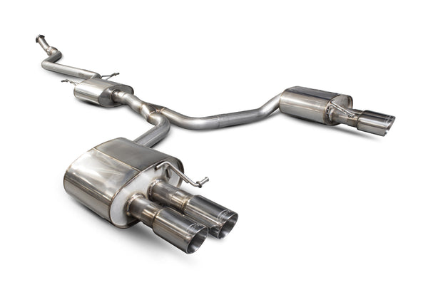 Scorpion Resonated Cat Back Exhaust System (Daytona Quad Tip) - Audi A5 B8 2.0 TFSI