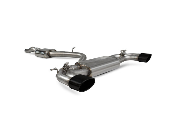 Scorpion Resonated Cat Back Exhaust System (Valved - Evo Black Tip) - Audi RS3 8V Facelift (GPF & non GPF models)