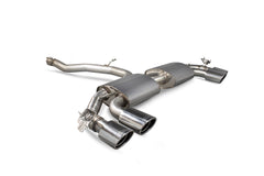 Scorpion Non-Resonated Cat Back Exhaust System (With Valves) (Valved - Evo Tip) - Audi TT S Mk3 Non GPF Model Only (Coupe models only)