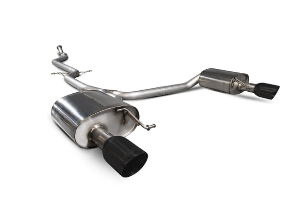 Scorpion Non-Resonated Cat Back Exhaust System (Daytona Twin Black Tip) - Audi A5 B8 2.0 TFSI