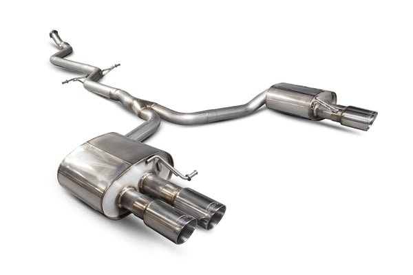 Scorpion Non-Resonated Cat Back Exhaust System (Daytona Quad Tip) - Audi A5 B8 2.0 TFSI