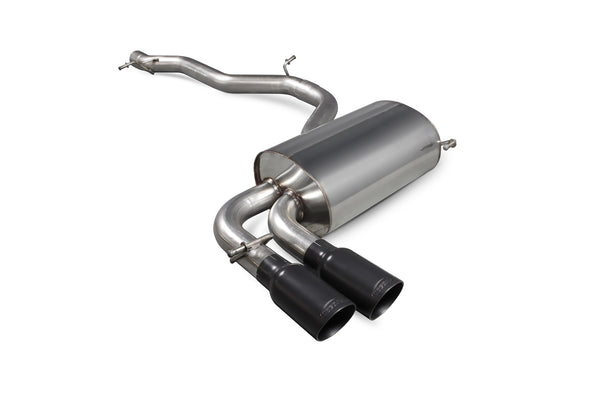 Scorpion Non-Resonated Cat Back Exhaust System (Daytona Twin Black Tip) - Audi S3 8P