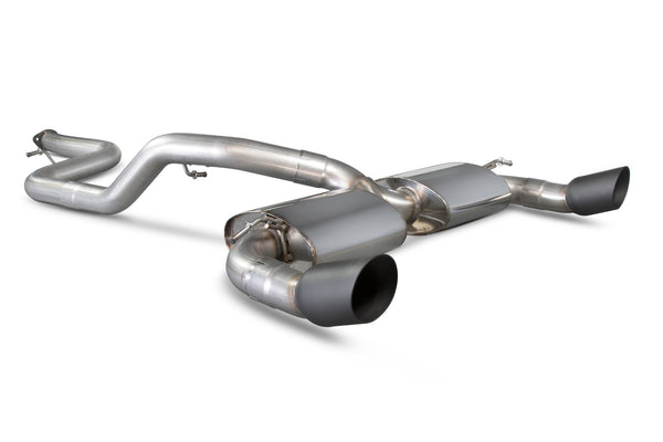 Scorpion Non-Resonated Cat Back Exhaust System (Daytona Black Tip) - Ford Focus MK2 RS