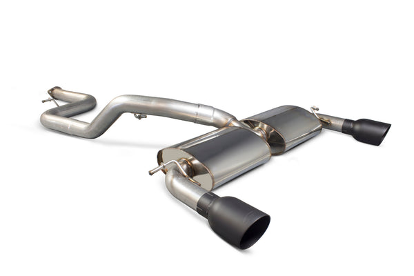 Scorpion 3" Non-Resonated Cat Back Exhaust System (Daytona Black Tip) - Ford Focus MK2 ST 225 2.5 Turbo