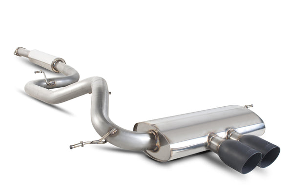 Scorpion Resonated Cat Back Exhaust System (Daytona Black Tip) - Ford Focus MK3 ST 250 Hatch Non GPF Model Only