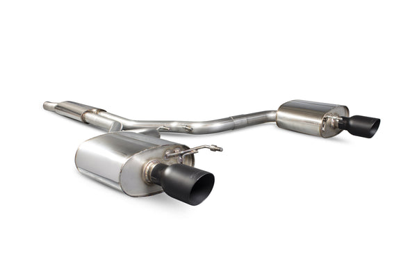 Scorpion Resonated Cat Back Exhaust System (Daytona Black Tip) - Ford Mustang 2.3T Non GPF Model Only