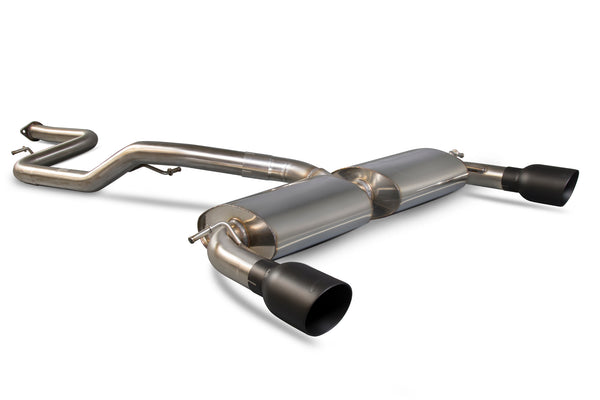 Scorpion 2.5"Non-Resonated Cat Back Exhaust System (Daytona Black Tip) - Ford Focus MK2 ST 225 2.5 Turbo