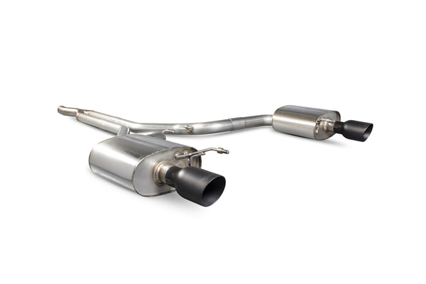 Scorpion Non-Resonated Cat Back Exhaust System (Daytona Black Tip) - Ford Mustang 2.3T Non GPF Model Only