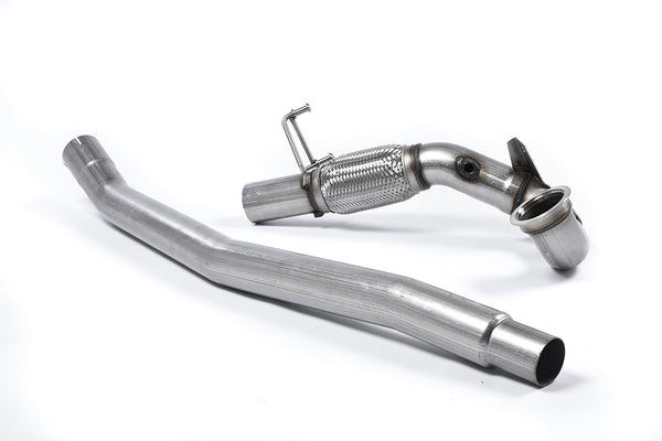 Milltek Large-bore Downpipe and De-cat Exhaust - Volkswagen Golf Mk7.5 R 2.0 TSI 310PS (Non-GPF Equipped Models Only) - 76mm & EC Approved Systems 2017-2021