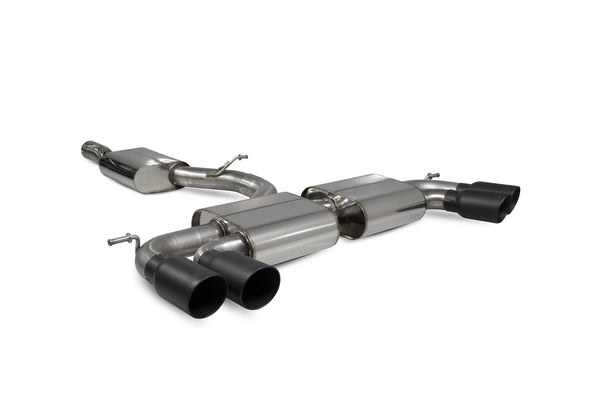 Scorpion Resonated Cat-GPF Exhaust Back System (Non-Valved - Daytona Black Tip) - Volkswagen Golf R MK7.5 Facelift GPF & Non GPF Models