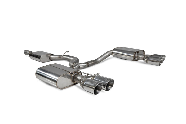 Scorpion Resonated Cat Back Exhaust System (Daytona Quad Tip) - Volkswagen Golf R Estate MK7.5 Facelift Non GPF Model Only