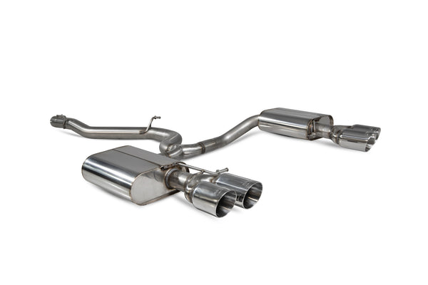 Scorpion Non-Resonated Cat Back Exhaust System (Daytona Quad Tip) - Volkswagen Golf R Estate MK7.5 Facelift Non GPF Model Only