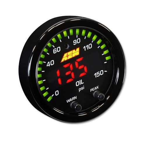 AEM X-Series Oil Pressure 52mm Electrical Digital Gauge (150PSI)