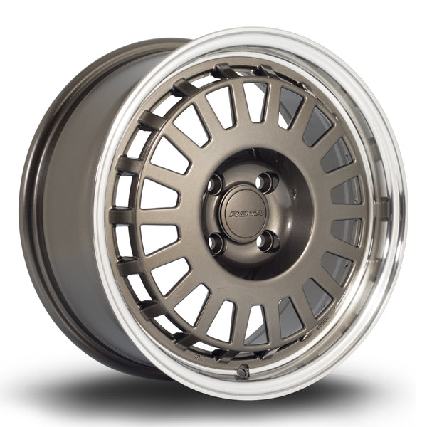 Rota EG6 4x100 16" 7J ET35 Gunmetal (Polished Lip) Alloy Wheel