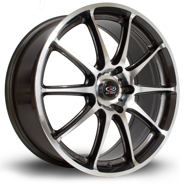 Rota Gra 5x100 18" 7.5J ET48 Gunmetal (Polished Face) Alloy Wheel