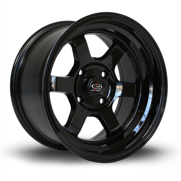 Rota Grid-V 4x114 15" 8J ET0 Black Alloy Wheel