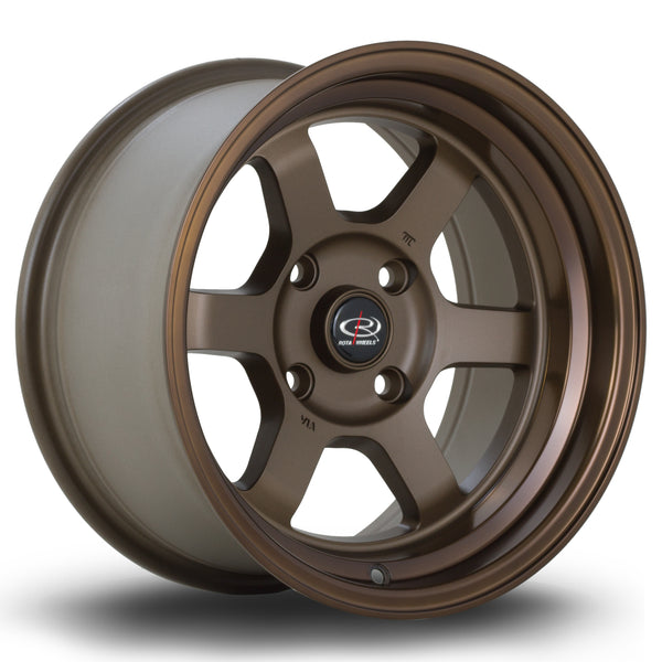 Rota Grid-V 4x114 15" 8J ET0 Speed Bronze Alloy Wheel