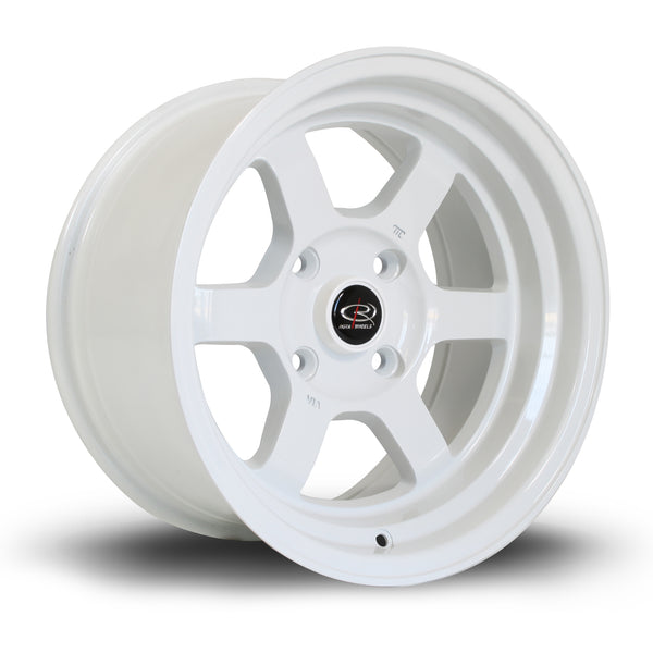 Rota Grid-V 4x100 15" 8J ET0 White Alloy Wheel