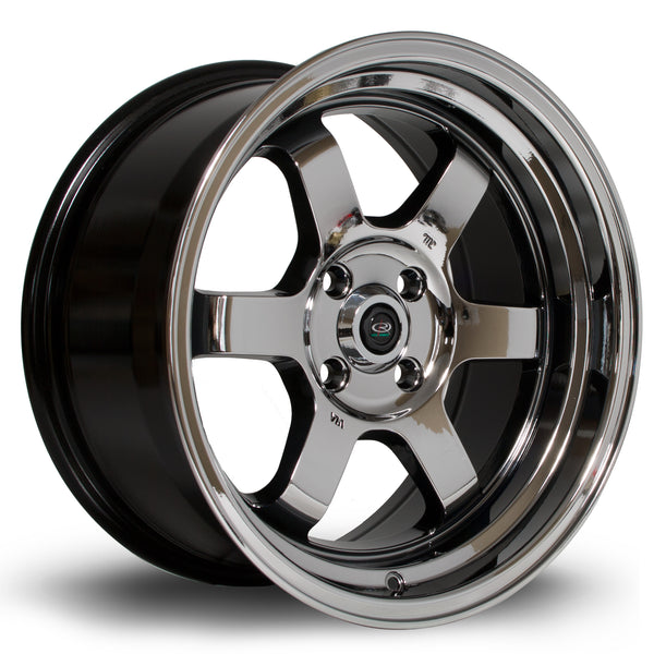 Rota Grid-V 4x100 16" 8J ET20 Titanium Chrome Alloy Wheel