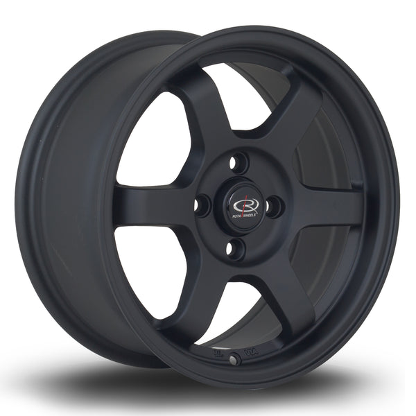 Rota Grid 4x100 15" 7J ET40 Flat Black 2 Alloy Wheel