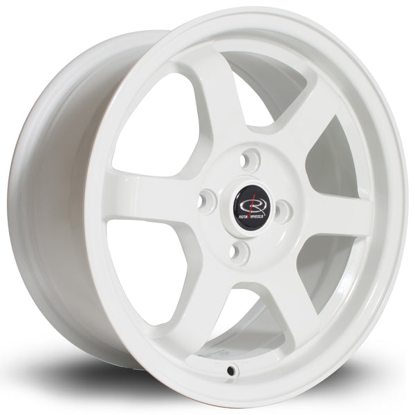 Rota Grid 4x108 15" 7J ET40 White Alloy Wheel