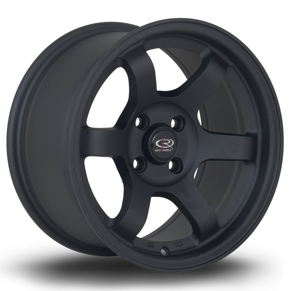 Rota Grid 4x100 15" 8J ET20 Flat Black 2 Alloy Wheel