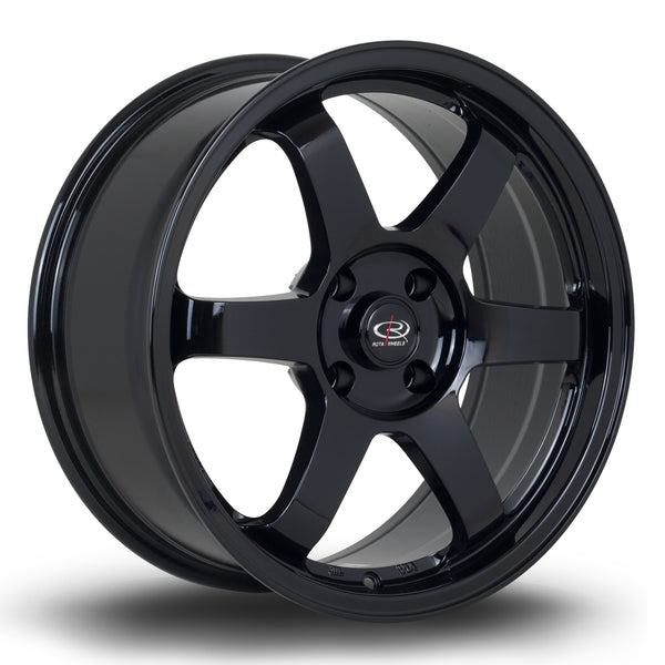 Rota Grid 2 4x108 17" 7.5J ET25 Black Alloy Wheel