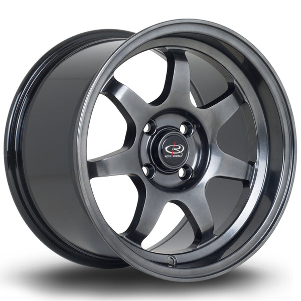 Rota K7 4x100 15" 9J ET36 Hyper Black Alloy Wheel