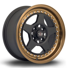 Rota Kyusha 4x100 15" 7J ET38 Flat Black (Speed Bronze Lip) Alloy Wheel