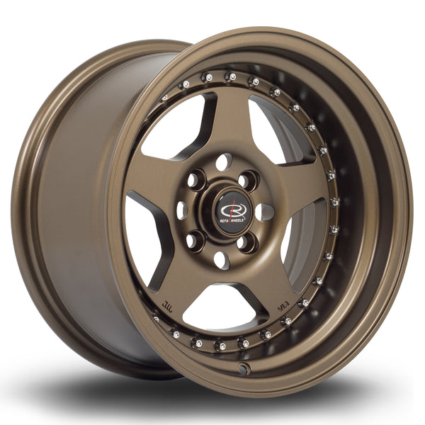 Rota Kyusha 4x100 15" 8J ET0 Matt Bronze 3 Alloy Wheel