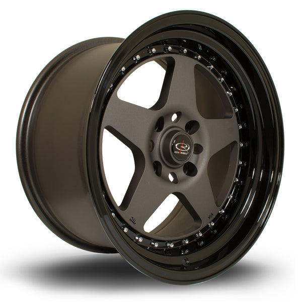 Rota Kyusha 5x114 17" 9.5J ET0 Flat Gunmetal (Gloss Black Lip) Alloy Wheel