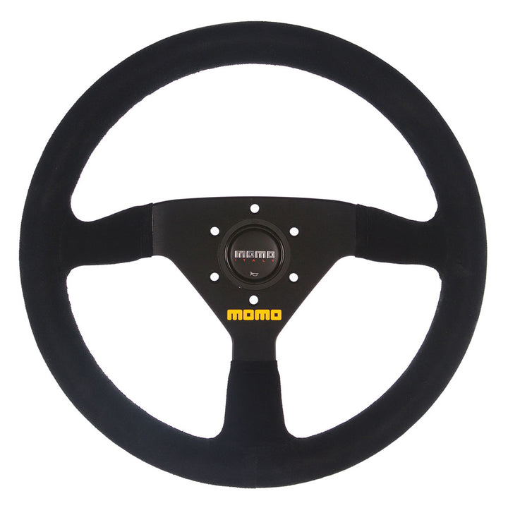 Momo MOD.69 Flat Steering Wheel 350mm Black Suede - Black Spokes