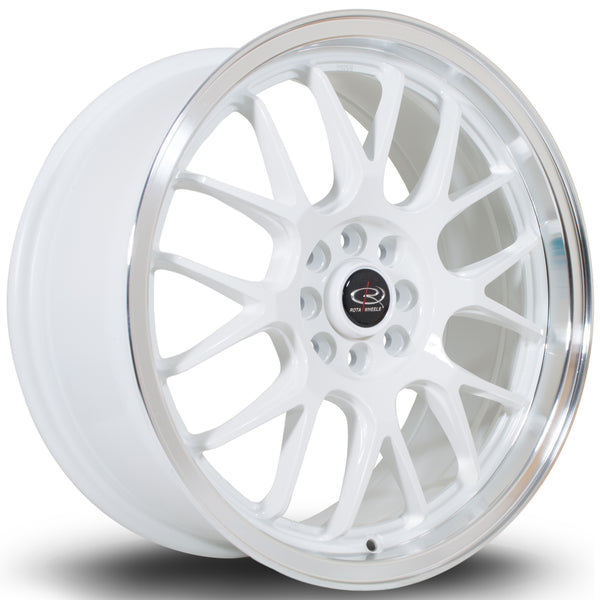 Rota MXR 4x108-4x100 17" 7.5J ET40 White (Polished Lip) Alloy Wheel