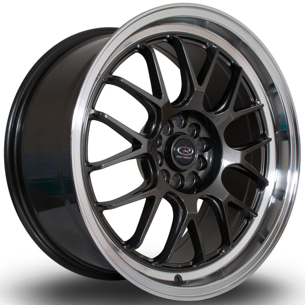 Rota MXR 5x112-5x100 18" 8.5J ET38 Gunmetal (Polished Lip) Alloy Wheel