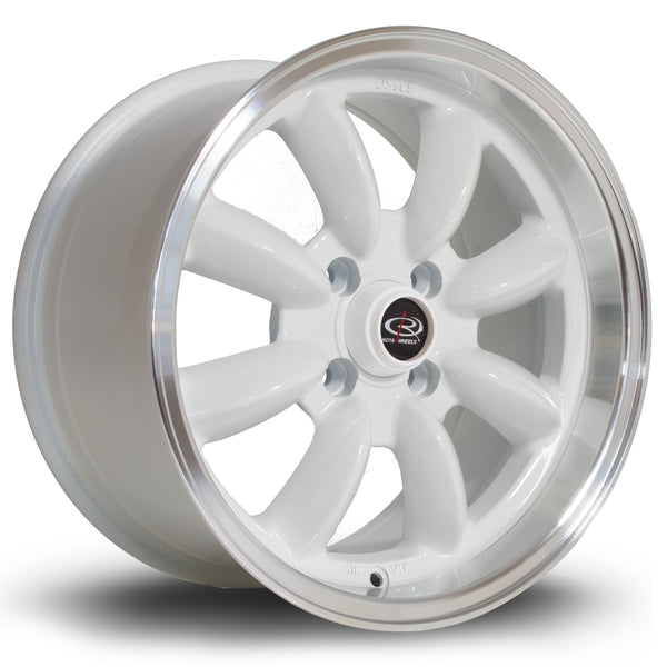 Rota RB 4x100 15" 8J ET30 White (Polished Lip) Alloy Wheel