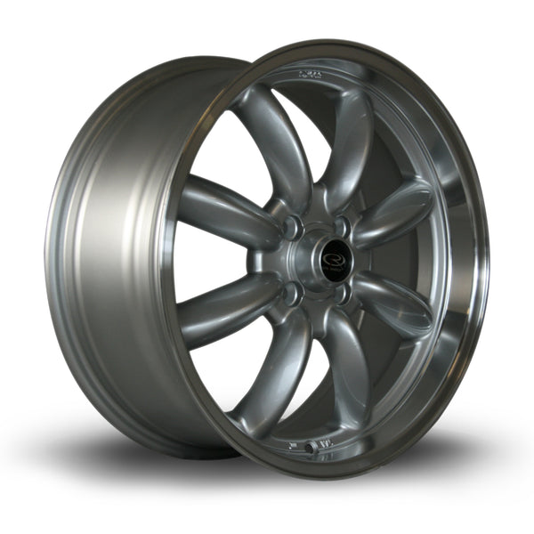 Rota RB 4x100 17" 7.5J ET25 Silver (Polished Lip) Alloy Wheel