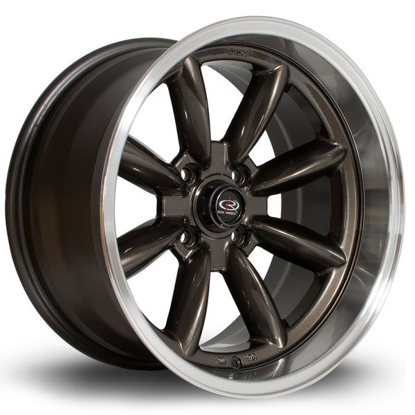 Rota RBX 4x114 17" 9J ET-13 Gunmetal (Polished Lip) Alloy Wheel