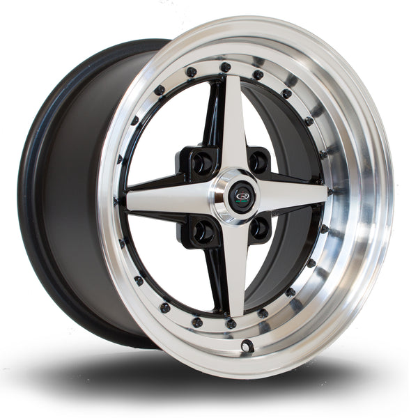 Rota Zero 4x100 15" 8J ET10 Black (Polished Face) Alloy Wheel